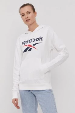 Γυναικεία Χωρίς φερμουάρ Μπλούζα Reebok χρώμα: άσπρο