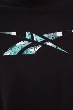 Γυναικεία Κοντομάνικο Βαμβακερό μπλουζάκι Reebok μαύρο -Reebok Εκπτώσεις unnamed file 1089