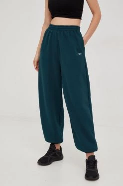 Γυναικεία Παντελόνια φόρμας Παντελόνι φόρμας Reebok , χρώμα: πράσινο