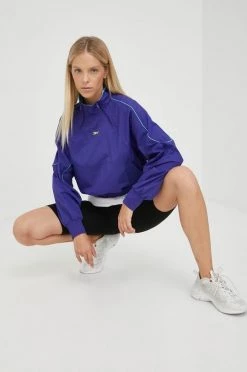 Γυναικεία Χωρίς φερμουάρ Αθλητική μπλούζα Reebok Les Mills μοβ,