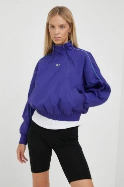 Γυναικεία Χωρίς φερμουάρ Αθλητική μπλούζα Reebok Les Mills μοβ, -Reebok Εκπτώσεις unnamed file 1172