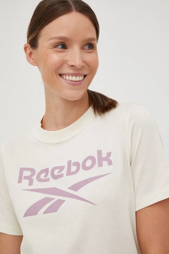 Γυναικεία Κοντομάνικο Μπλουζάκι Reebok μπεζ 1 Γυναικεία Κοντομάνικο Μπλουζάκι Reebok μπεζ