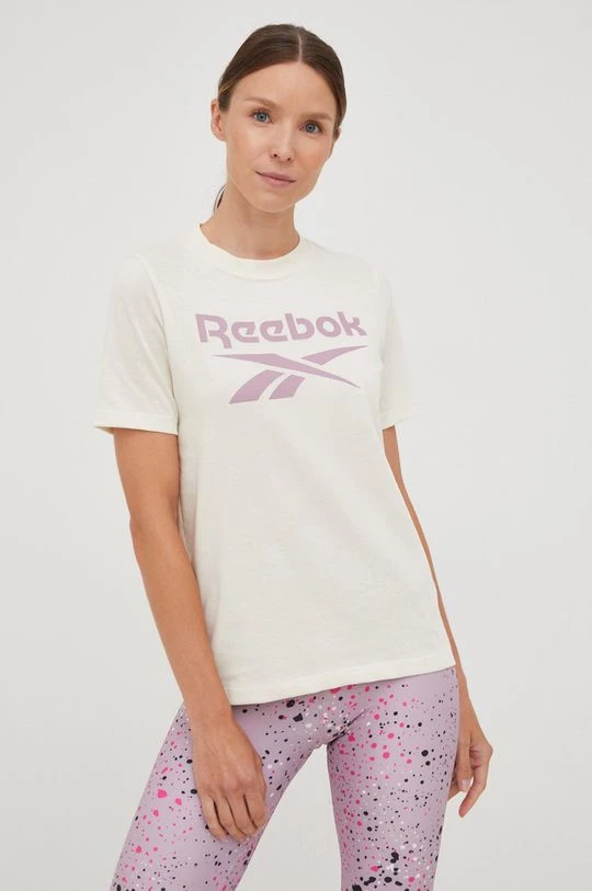 Γυναικεία Κοντομάνικο Μπλουζάκι Reebok μπεζ 4 Γυναικεία Κοντομάνικο Μπλουζάκι Reebok μπεζ - Image 4