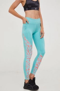 Γυναικεία Κολάν για τρέξιμο Reebok τιρκουάζ