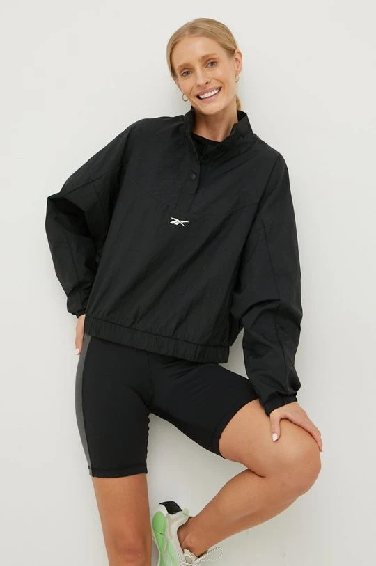 Γυναικεία Κοντά μπουφάν Σακάκι προπόνησης Reebok Workout Ready μαύρο 1 Γυναικεία Κοντά μπουφάν Σακάκι προπόνησης Reebok Workout Ready μαύρο