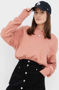 Γυναικεία Χωρίς φερμουάρ Βαμβακερή μπλούζα Reebok χρώμα: ροζ, -Reebok Εκπτώσεις unnamed file 1365