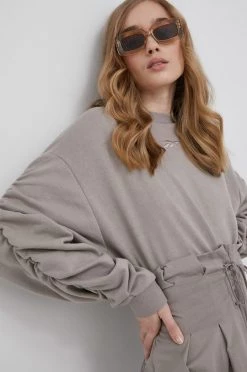 Γυναικεία Χωρίς φερμουάρ Μπλούζα Reebok χρώμα: μπεζ,