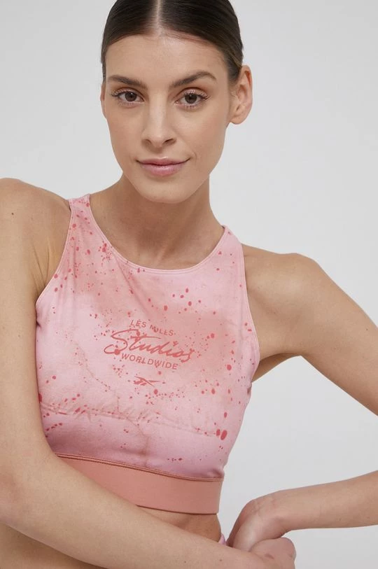 Γυναικεία Αμάνικος Τοπ προπόνησης Reebok Les Mills® ροζ 1 Γυναικεία Αμάνικος Τοπ προπόνησης Reebok Les Mills® ροζ