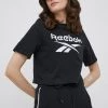 Γυναικεία Κοντομάνικο Μπλουζάκι Reebok χρώμα: μαύρο