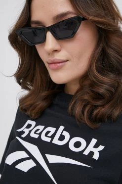 Γυναικεία Κοντομάνικο Μπλουζάκι Reebok χρώμα: μαύρο -Reebok Εκπτώσεις unnamed file 1424