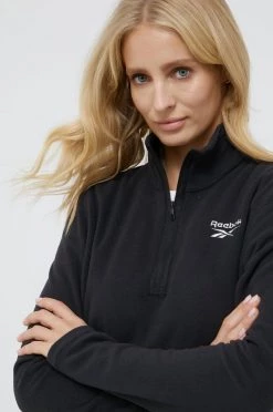 Γυναικεία Χωρίς φερμουάρ Μπλούζα Reebok χρώμα: μαύρο