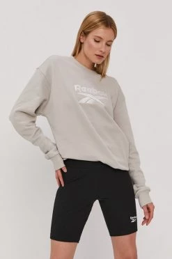 Γυναικεία Χωρίς φερμουάρ Βαμβακερή μπλούζα Reebok χρώμα: κίτρινο