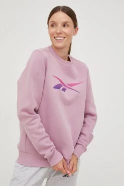 Γυναικεία Χωρίς φερμουάρ Μπλούζα Reebok ροζ,