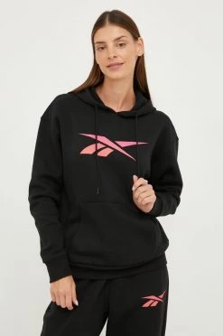 Γυναικεία Χωρίς φερμουάρ Μπλούζα Reebok μαύρο,
