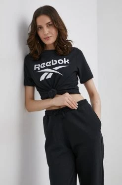 Γυναικεία Κοντομάνικο Μπλουζάκι Reebok χρώμα: μαύρο