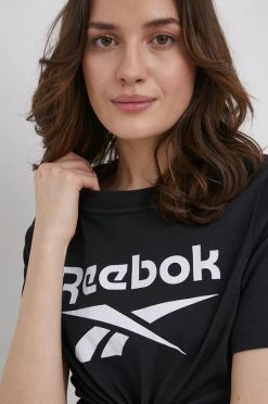 Γυναικεία Κοντομάνικο Μπλουζάκι Reebok χρώμα: μαύρο -Reebok Εκπτώσεις unnamed file 2075