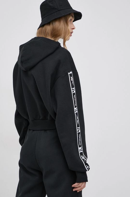 Γυναικεία Με φερμουάρ Μπλούζα Reebok χρώμα: μαύρο 3 Γυναικεία Με φερμουάρ Μπλούζα Reebok χρώμα: μαύρο - Image 3