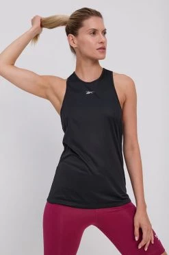 Γυναικεία Αμάνικος Top Reebok χρώμα: μαύρο