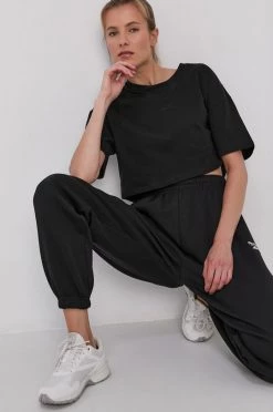 Γυναικεία Κοντομάνικο Βαμβακερό μπλουζάκι Reebok μαύρο