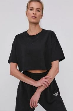 Γυναικεία Κοντομάνικο Βαμβακερό μπλουζάκι Reebok μαύρο -Reebok Εκπτώσεις unnamed file 2195