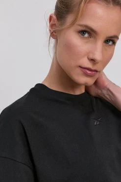 Γυναικεία Κοντομάνικο Βαμβακερό μπλουζάκι Reebok μαύρο -Reebok Εκπτώσεις unnamed file 2196