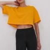 Γυναικεία Κοντομάνικο Βαμβακερό μπλουζάκι Reebok κίτρινο
