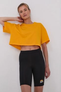 Γυναικεία Κοντομάνικο Βαμβακερό μπλουζάκι Reebok κίτρινο