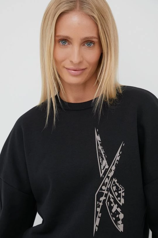 Γυναικεία Χωρίς φερμουάρ Μπλούζα Reebok μαύρο, 4 Γυναικεία Χωρίς φερμουάρ Μπλούζα Reebok μαύρο, - Image 4