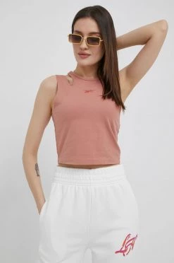 Γυναικεία Αμάνικος Top Reebok χρώμα: πορτοκαλί