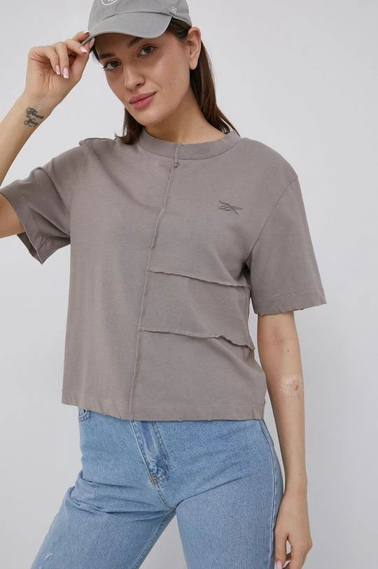 Γυναικεία Κοντομάνικο Μπλουζάκι Reebok χρώμα: μπεζ 1 Γυναικεία Κοντομάνικο Μπλουζάκι Reebok χρώμα: μπεζ