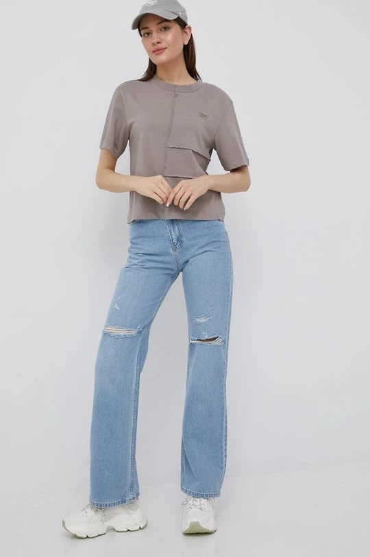 Γυναικεία Κοντομάνικο Μπλουζάκι Reebok χρώμα: μπεζ 2 Γυναικεία Κοντομάνικο Μπλουζάκι Reebok χρώμα: μπεζ - Image 2