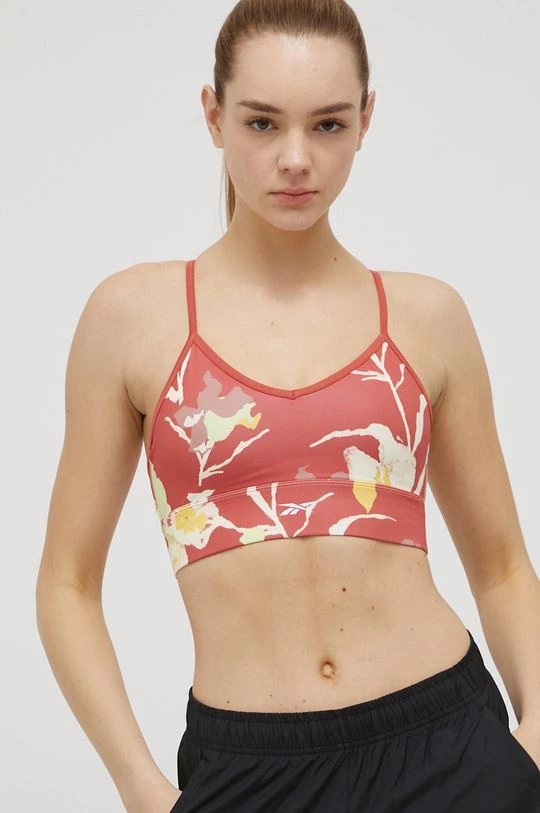 Γυναικεία Αθλητικά σουτιέν Αθλητικό σουτιέν Reebok Meet You There Printed πορτοκαλί 1 Γυναικεία Αθλητικά σουτιέν Αθλητικό σουτιέν Reebok Meet You There Printed πορτοκαλί