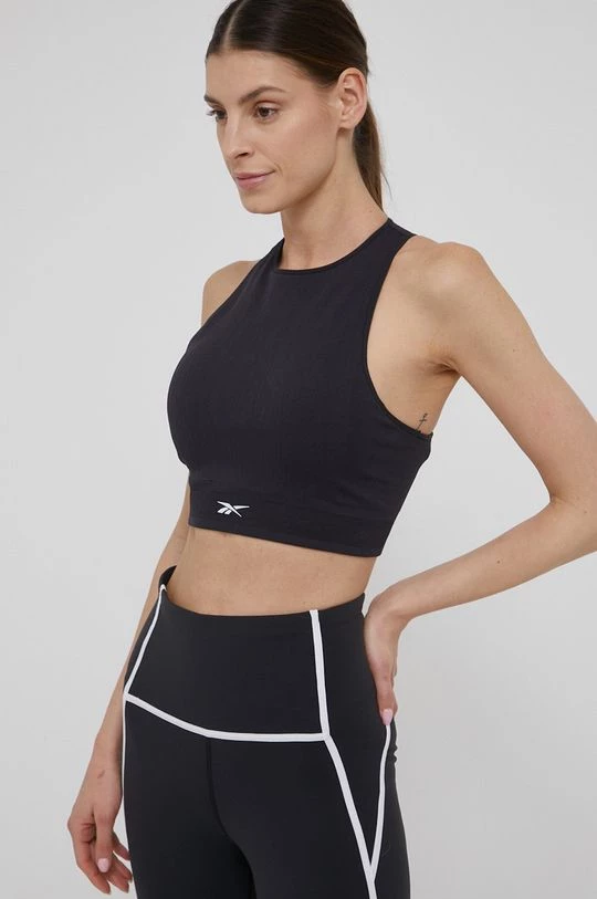 Γυναικεία Αμάνικος Τοπ προπόνησης Reebok United By Fitness Myoknit μαύρο 1 Γυναικεία Αμάνικος Τοπ προπόνησης Reebok United By Fitness Myoknit μαύρο