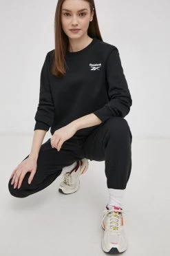 Γυναικεία Χωρίς φερμουάρ Μπλούζα Reebok χρώμα: μαύρο
