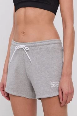 Γυναικεία Σορτς Reebok χρώμα: γκρι