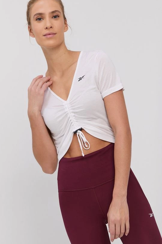 Γυναικεία Κοντομάνικο Μπλουζάκι Reebok χρώμα: άσπρο 4 Γυναικεία Κοντομάνικο Μπλουζάκι Reebok χρώμα: άσπρο - Image 4