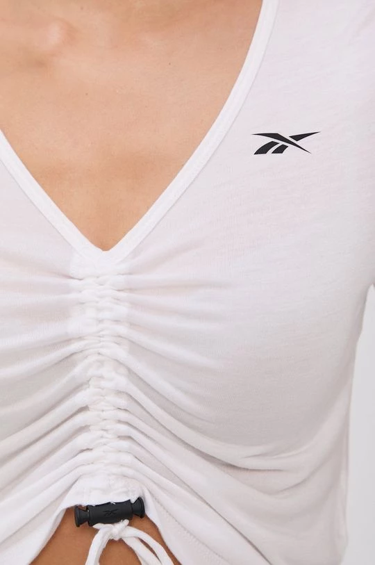Γυναικεία Κοντομάνικο Μπλουζάκι Reebok χρώμα: άσπρο 5 Γυναικεία Κοντομάνικο Μπλουζάκι Reebok χρώμα: άσπρο - Image 5