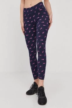 Γυναικεία Κολάν Reebok χρώμα: ναυτικό μπλε