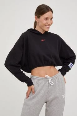 Γυναικεία Χωρίς φερμουάρ Μπλούζα Reebok μαύρο,