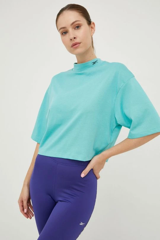 Γυναικεία Κοντομάνικο Μπλουζάκι Reebok τιρκουάζ 3 Γυναικεία Κοντομάνικο Μπλουζάκι Reebok τιρκουάζ - Image 3