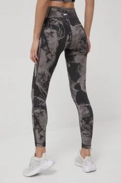 Γυναικεία Κολάν προπόνησης Reebok Lux Jacquard χρώμα: μαύρο -Reebok Εκπτώσεις unnamed file 3193