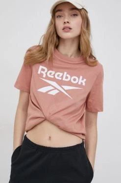 Γυναικεία Κοντομάνικο Μπλουζάκι Reebok χρώμα: πορτοκαλί