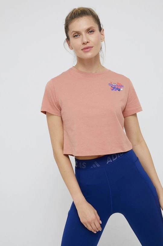 Γυναικεία Κοντομάνικο Βαμβακερό μπλουζάκι Reebok πορτοκαλί 2 Γυναικεία Κοντομάνικο Βαμβακερό μπλουζάκι Reebok πορτοκαλί - Image 2