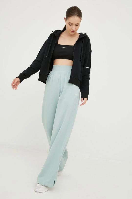 Γυναικεία Με φερμουάρ Μπλούζα Reebok μαύρο, 2 Γυναικεία Με φερμουάρ Μπλούζα Reebok μαύρο, - Image 2