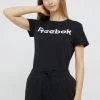 Γυναικεία Κοντομάνικο Βαμβακερό μπλουζάκι Reebok μαύρο