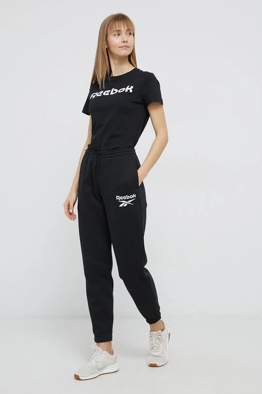 Γυναικεία Κοντομάνικο Βαμβακερό μπλουζάκι Reebok μαύρο 2 Γυναικεία Κοντομάνικο Βαμβακερό μπλουζάκι Reebok μαύρο - Image 2