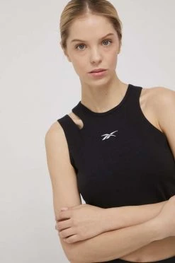 Γυναικεία Αμάνικος Τοπ προπόνησης Reebok Meet You There μαύρο -Reebok Εκπτώσεις unnamed file 3520