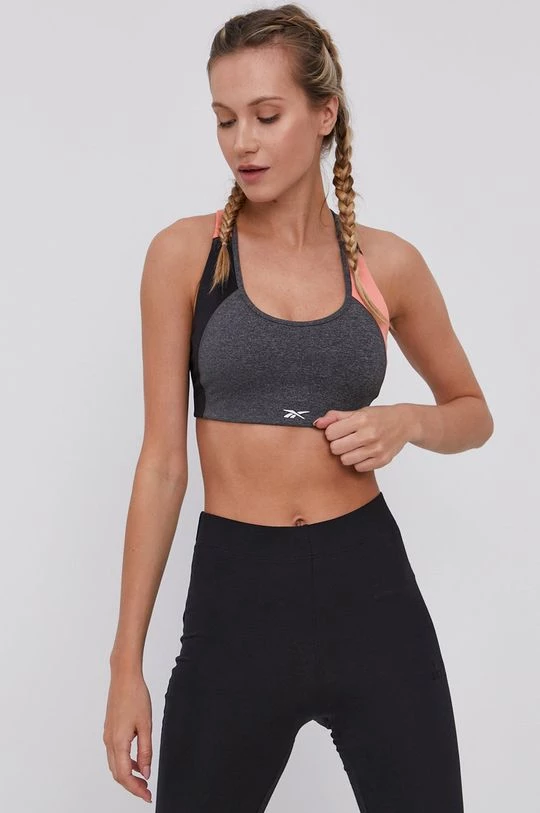 Γυναικεία Αθλητικά σουτιέν Reebok - Αθλητικό σουτιέν γκρί 2 Γυναικεία Αθλητικά σουτιέν Reebok - Αθλητικό σουτιέν γκρί - Image 2