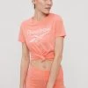 Γυναικεία Κοντομάνικο Μπλουζάκι Reebok χρώμα: ροζ