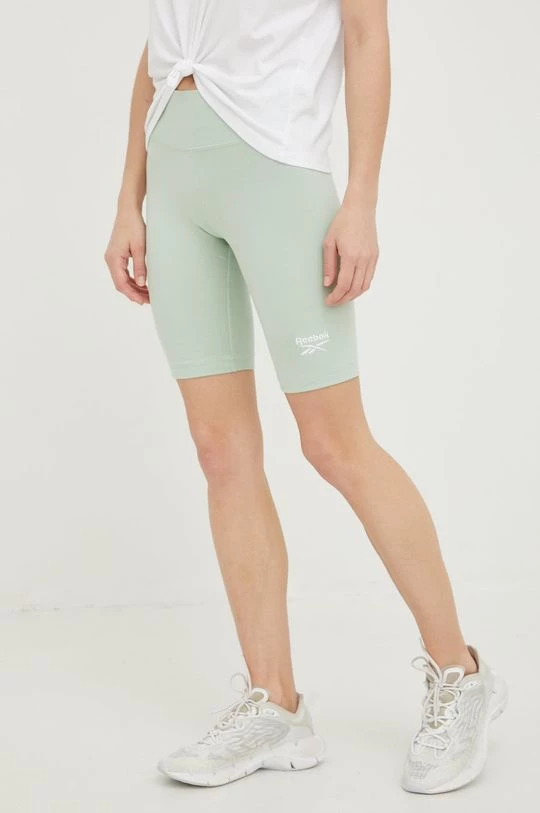 Γυναικεία Σορτς προπόνησης Reebok Identity Logo πράσινο 1 Γυναικεία Σορτς προπόνησης Reebok Identity Logo πράσινο